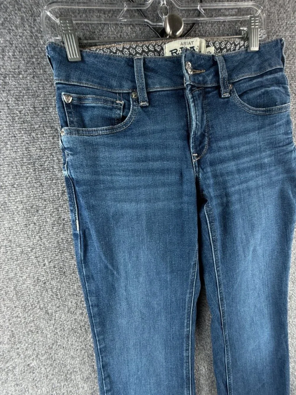 Ariat REAL Jeans Women 27R Denim Mackenzie Straight PR Abby Stretch ACTL 29X32